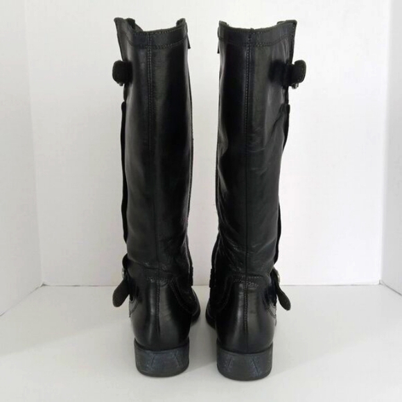 ERIC MICHAEL Montana Black Leather Knee High Boot Womens Size 7 - Picture 6 of 15